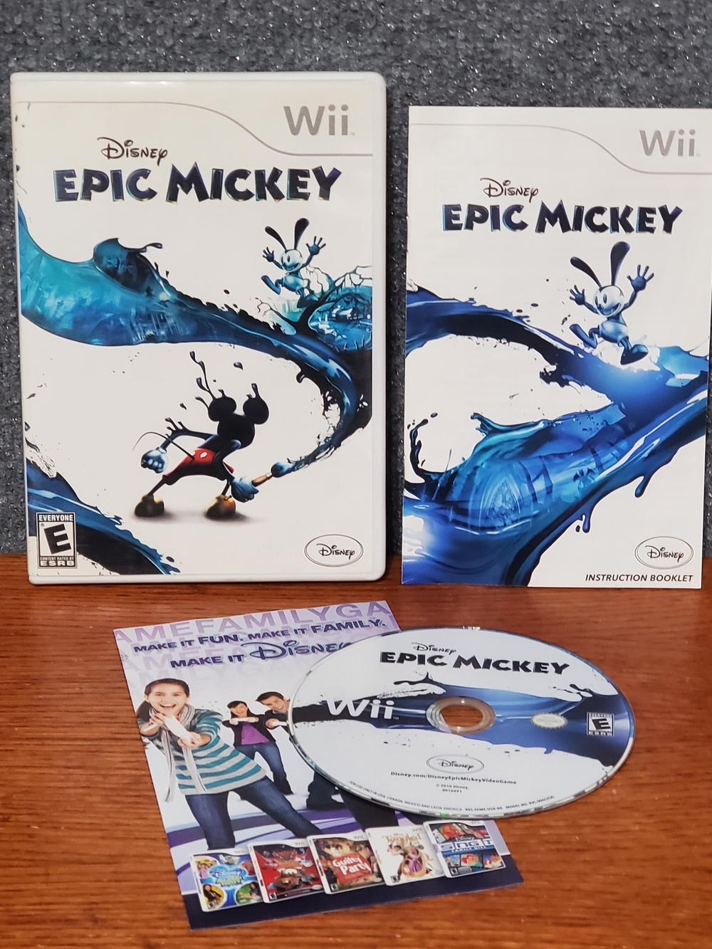 Disney Epic Mickey (Nintendo Wii, 2010) Oswald The Lucky Rabbit Returns Game